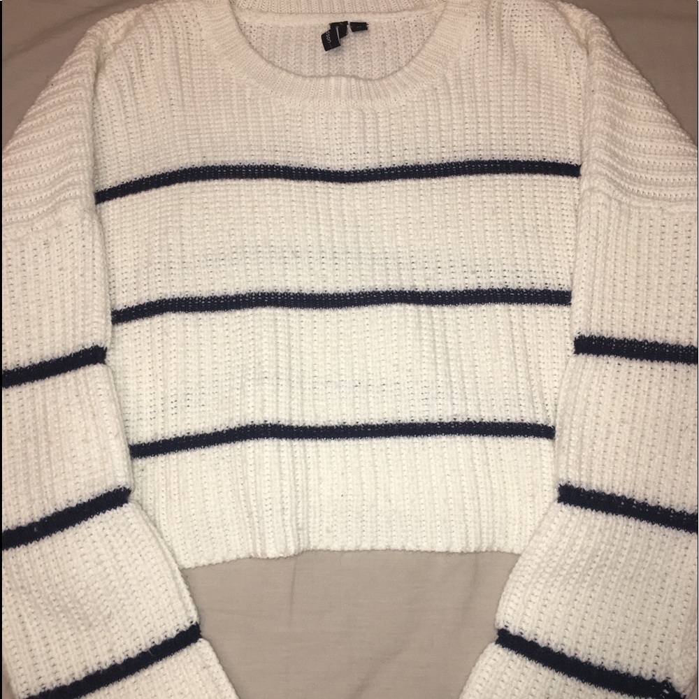 white sweater